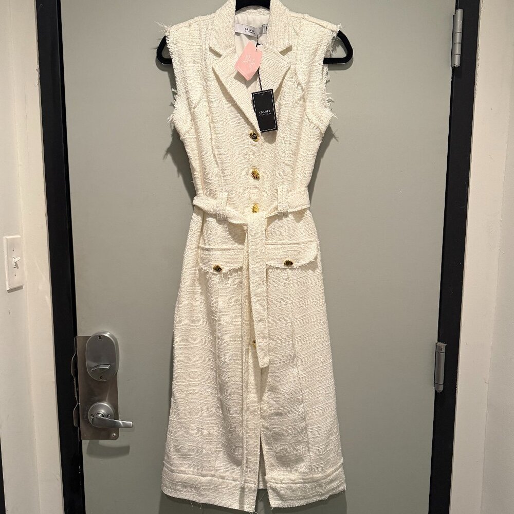 EB LUXE Tweed Midi Dress